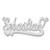 10k White Gold Polished Heart Name Plate 10XNA139W