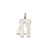 Sterling Silver/Rhodium-plated Satin Number 41 Charm QPS41