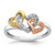 14k Tri-color Diamond Triple Heart Ring RM5725-007-WYRA