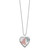 Sterling Silver RH-plated 20mm Enamel Butterflies Heart Locket Necklace QLS230-18