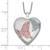 Sterling Silver RH-plated 20mm Enamel Butterflies Heart Locket Necklace QLS230-18
