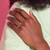 14k White Polished Oval Diamond Blue Sapphire Bypass Ring RM5740-SA-001-WA