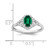 14k White Gold Oval Created Emerald and Diamond Ring RM7123-EM-020-WA