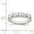 Sterling Silver Rhodium-plated CZ 5-Stone Ring QR1301-6