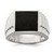 Sterling Silver Rhodium-plated Men's Onyx Ring QR1279-10