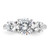 Sterling Silver Rhodium-plated Three Stone CZ Ring QR1317-6