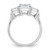 Sterling Silver Rhodium-plated Three Stone CZ Ring QR1269-6