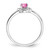 10k White Gold Created Pink Sapphire and Diamond Ring RM3578-CPS-006-1WA