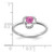 10k White Gold Created Pink Sapphire and Diamond Ring RM3578-CPS-006-1WA
