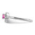 10k White Gold Created Pink Sapphire and Diamond Ring RM3578-CPS-006-1WA