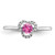 10k White Gold Created Pink Sapphire and Diamond Ring RM3578-CPS-006-1WA