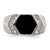Sterling Silver Rhodium-plated Men's CZ and Onyx Ring QR1280-11