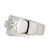 Sterling Silver Rhodium-plated Polished CZ Vintage Ring QR1372-7