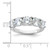 Sterling Silver Rhodium-plated CZ 5-Stone Ring QR1300-7