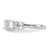 Sterling Silver Rhodium-plated CZ 5-Stone Ring QR1300-7