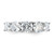 Sterling Silver Rhodium-plated CZ 5-Stone Ring QR1300-7