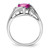 14k White Gold Created Pink Sapphire and Diamond Heart Ring RM7151-CPS-001-WA