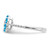 14k White Gold Blue Topaz and Diamond Floral Ring RM7191-BT-003-WA