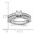 Sterling Silver Rhodium-plated 2-Piece CZ Wedding Set Ring QR2710-6