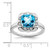 14k White Gold Blue Topaz and Diamond Ring RM7162-BT-008-WA