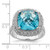 Sterling Silver Rhodium-plated Blue CZ Ring QR1418-7