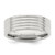 Sterling Silver Rhodium-plated 7mm Polished Fancy Band Size 5 QWB130RH-5