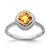 14k White Gold Cushion Citrine Ring RM7201-CI-W