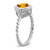 14k White Gold Cushion Citrine Ring RM7201-CI-W