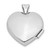 Sterling Silver Rhodium-plated Textured 18mm Floral Heart Locket QLS906