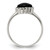 Sterling Silver Onyx Heart Ring QR1069-8