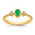 14k Pear Bezel Emerald and Diamond Ring RM7234-EM-004-YA