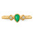 14k Pear Bezel Emerald and Diamond Ring RM7234-EM-004-YA