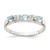 Sterling Silver Light Blue & White CZ Ring QR4401-6