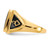 10k Men's Polished, Antiqued & Textured Onyx Masonic Ring 10Y4098M