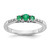 14k White Gold Emerald and Diamond 3-stone Ring RM7238-EM-003-WA