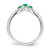 14k White Gold Emerald and Diamond 3-stone Ring RM7238-EM-003-WA