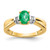 14k with Rhodium Diamond and Oval Emerald Ring RM5762-EM-010-YA