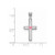 Sterling Silver Rhodium-plated Pink Enameled Heart Cross Charm QXR270