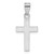 Sterling Silver Rhodium-plated Pink Enameled Heart Cross Charm QXR270