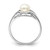 Sterling Silver Rhodium Plated Diamond and FW Cultured Pearl Ring QR4485-8