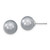 Majestik Sterling Silver Rhodium-plated 10-11mm Grey Imitation Shell Pearl Stud Earrings QMJE10G