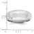 Sterling Silver Rhodium-plated 6mm Brushed Fancy Band Size 9.5 QWB105BRH-9.5