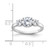 Sterling Silver Rhodium-plated 3 Stone CZ Ring QR1319-8
