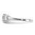 Sterling Silver Rhodium-plated 3 Stone CZ Ring QR1319-8