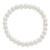 Majestik 7-8mm White Imitation Shell Pearl Stretch Bracelet QMJB78W