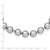 Majestik Sterling Silver Rhodium-plated 12-13mm Grey Imitation Shell Pearl Hand-knotted Necklace QMJN12G-18