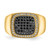14k Black and White Diamond Mens Ring RM5832-BK-075-YA