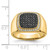 14k Black and White Diamond Mens Ring RM5832-BK-075-YA