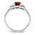 Sterling Silver Rhodium Plated Diamond and Garnet Ring QR4511GA-9