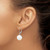 Majestik Sterling Silver Rhodium-plated 12-13mm White Imitation Shell Pearl Leverback Dangle Earrings QMJEL12W